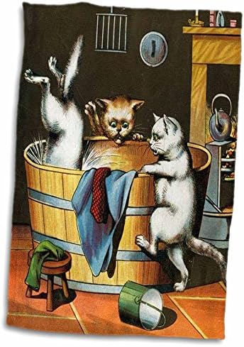 3drose הומור פלורן - הומור חתול וינטג ' - מגבות
