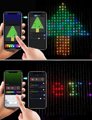 400 נוריות תאורת אפקטים להתאמה אישית 144 מראש פסטיבל אנימציות אפליקציה בקרת חלון פיות מחרוזת אורות עבור שינה