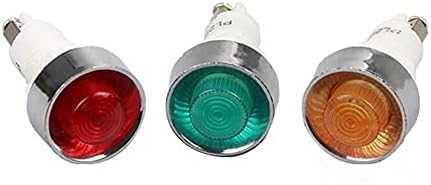 Ganyuu 1 pcs PL מחוון אותות מתג כפתור אדום ירוק אדום, צהוב 12V 24V/110V AC220V פתיחת 13.5 ממ
