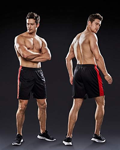 Athlio 1, 2 או 3 חבילות מכנסי כדורסל פעילים לגברים, מכנסי אימון לחדר כושר, מכנסיים קצרים, מכנסיים