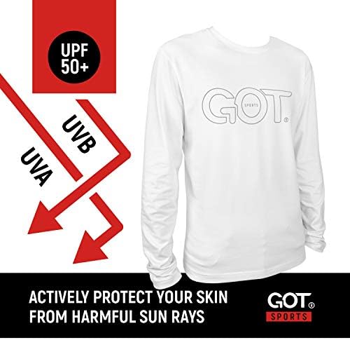 יש לך ספורט UPF 50+ חולצת טיג עם שרוול ארוך לגברים ונשים - הגנת שמש UV, פיתול לחות
