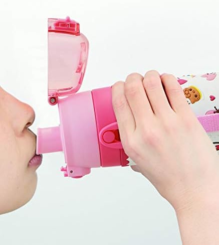 ילדים ישירו בקבוק מים שתייה 3D 3D אל חלד 480 מל הלו קיטי SDPV5