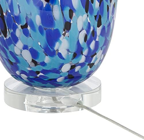 360 תאורת מרני מודרני החוף אגרטל שולחן מנורת 28 גבוה כחול אמנות זכוכית לבן בד מחודד תוף צל דקור