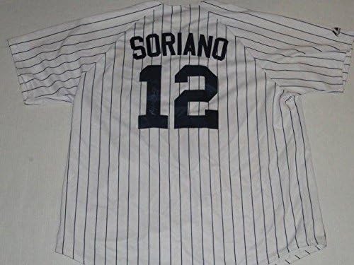אלפונסו סוריאנו חתם 12 בניו יורק ינקי ג'רזי לבן מורשה חתימה - גופיות MLB עם חתימה
