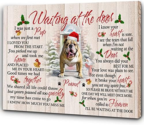 אישית כלב זיכרון בד-מחכה בדלת חג המולד זיכרון אהדה מתנה עבור אובדן של כלב נ2641