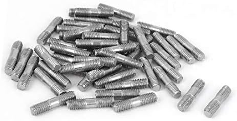 X-DREE M5X20MM 304 נירוסטה קצה חוט קצה כפול קצה מוט מתכוונן מוט כתיבה 50 יחידות (M5X20MM 304 ACERO