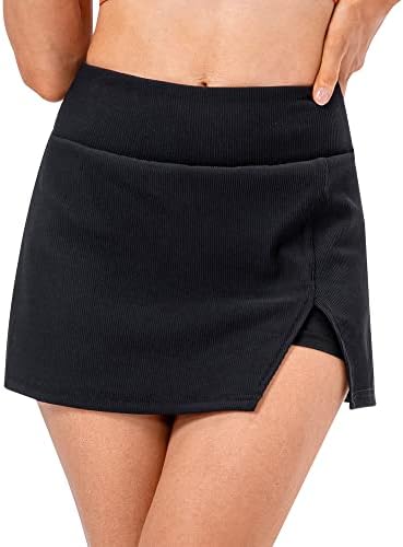 חצאית טניס לנשים גולף מצולע חצאית מיני קצרה Skort Split Bodycon עפרונות חצאיות לאתלטיקה של ספורט