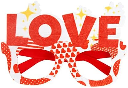 Ihtha משקפי מסיבת יום האהבה אספקה ​​דקורטיבית אהבה משקפי אהבה מסגרת לבוש למסיבת חג אבזרים דגלי מסיבות