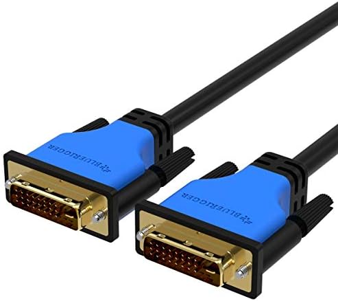 Bluerigger DVI לכבל צג DVI - למשחקים, DVD, מחשבים ניידים, HDTV ומקרן