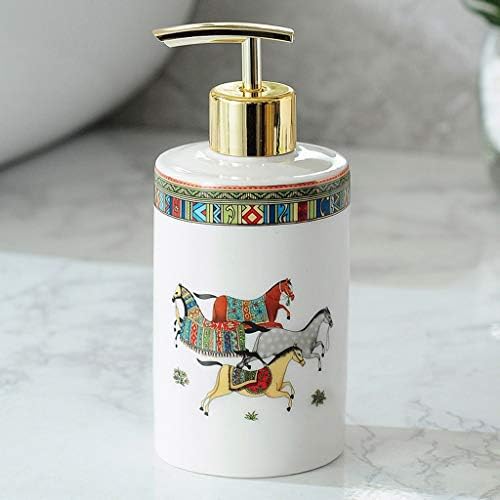 קרמי קרמיקה קרמיקה סבון מתקן עיצוב מודרני משאבת סבון בקבוק סבון עם מתקן משאבת דפוס סוס למטבח או משטחי אמבטיה
