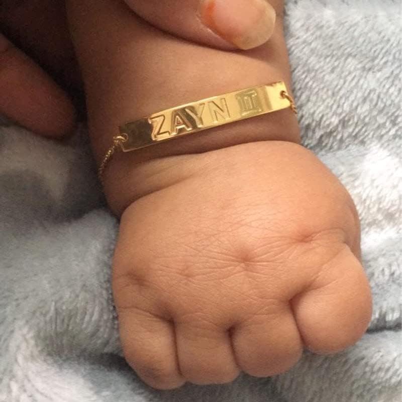 יילוד תינוק שם לידה תאריך של שנה צמידי ניקל משלוח ילדים אביזרי אמא באג פאם החבר הכי טוב-זהב-צבע-0-10