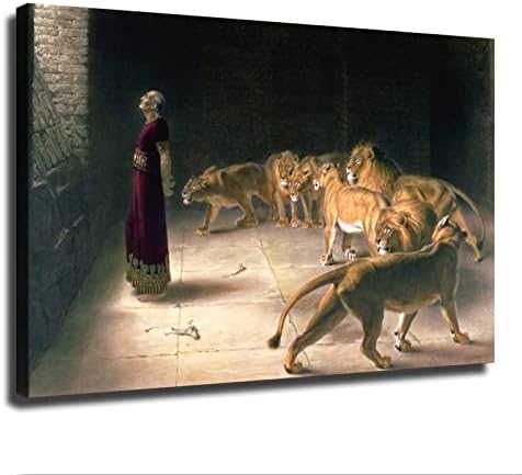 דניאל תשובה למלך באריות האריות מאת בריטון ריבייר כרזות הדפסים מודרניים ציורים קיר בד אמנות לקיר