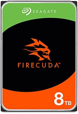 Seagate Firecuda HDD 8TB כונן קשיח פנימי HDD - 3.5 אינץ 'CMR SATA 6GB/S 7200RPM 256MB מטמון 300TB לשנה עם