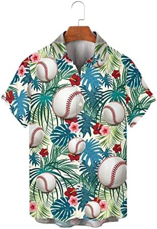 חולצת שחייה של גברים קיץ מודפסים ללבוש כדור ספורט מזדמן לגברים פרח חוף מודפס חוף שרוולים קצרים