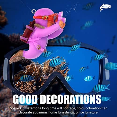 דגי טנק צולל צלמית קישוטי צף אקווריום איור אביזרי מצחיק קריקטורה צעצוע עבור מים מתוקים טנקים