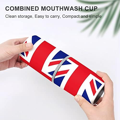 Nudquio דגל בריטי משחת שיניים מחזיק זוג אחד כוסות צחצוח מגנטיות מארגן אביזרי אמבטיה רכוב קיר לבית/נסיעה
