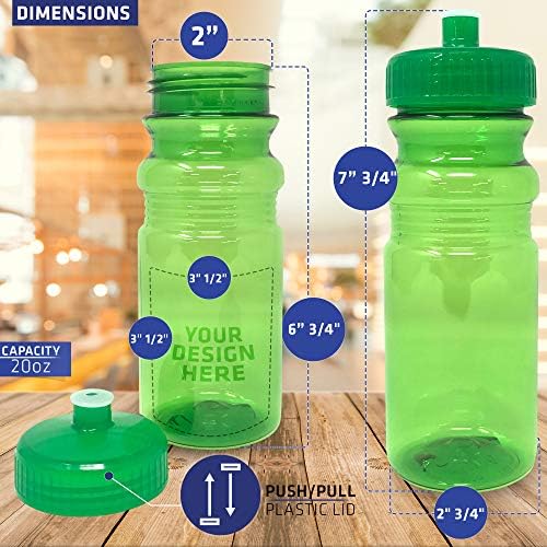 CSBD 20 גרם בקבוקי מים ספורטיביים, חבילה 10, ריקה למיתוג בהתאמה אישית, אין פלסטיק בכושר מזון BPA לכושר, טיולים