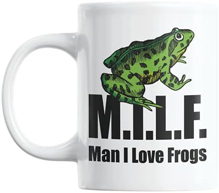 מילף, גבר אני אוהב צפרדעים קפה ותה ספל כוס עבור צפרדע מאהב או אספן