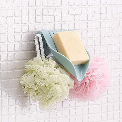 סבון מחזיק יניקה כוס בית אמבטיה קיר מקלחת סבון מחזיק ניקוז צלחת צלחת מיכל ירוק