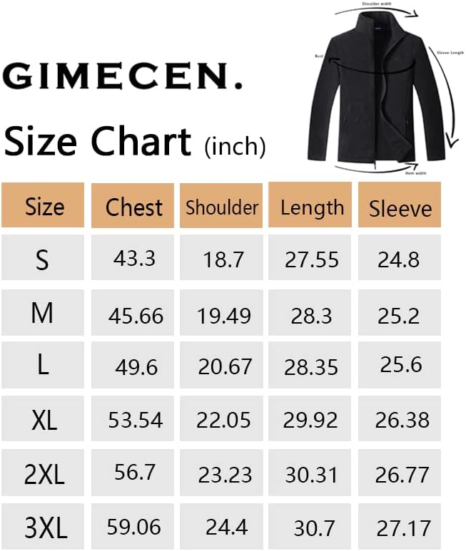 Gimecen קל משקל קל משקל מלא ז'קט קוטב רך מעיל פנאי חיצוני עם כיסי רוכסן