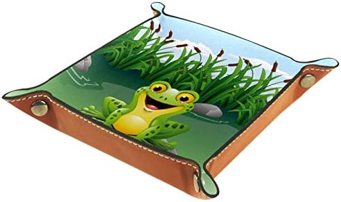 Lyetny צפרדע בעלי חיים מארגן קיץ מגש אחסון קופסת מיטה מיטה קאדי שולחן עבודה מגש החלפת ארנק מפתח