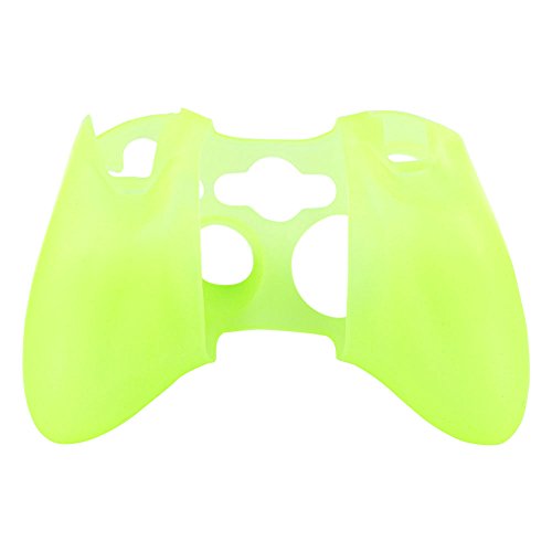 כיסוי מקרה רך של Skque® Silicone עבור בקר Microsoft Xbox 360, ירוק צהוב