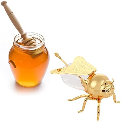 מפואר דבורת דבש יצירתי מתכת דבש מכולות עם מצקת דבש אחסון צנצנת דקורטיבי קישוט לאחסון מתנה דבש סיר