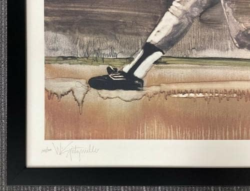 רג'י ג'קסון חתמה על בייסבול ליטו לה יאנקי חתימה HOF 93 insc ממוסגר JSA - Artoggled MLB Art