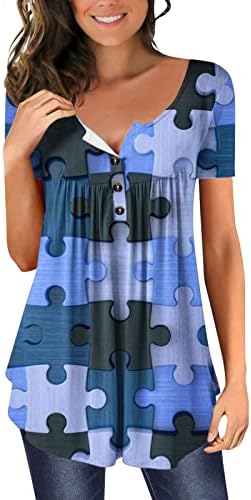 נשים שורשיות מכסות טוניקות בטן, חולצות טריקו עם שרוול קצר רופף, 2023 קיץ הנלי חולצת טשס חמודה חולצות מזדמנים