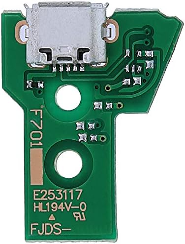 MMOBIEL טעינה החלפת יציאת USB תואמת לפלייסטיישן PS4 בקר DualShock 4 דגם: JDS-050 / JDS-055 12 PIN