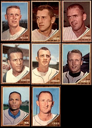 1962 Topps New York Mets ליד צוות SET NEW YORK METS VG/EX+ METS