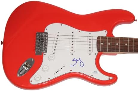 סרג ' טנקיאן חתם על חתימה בגודל מלא פנדר אדום סטראטוקסטר גיטרה חשמלית עם אוטוגראפואה אקואה אימות-מערכת