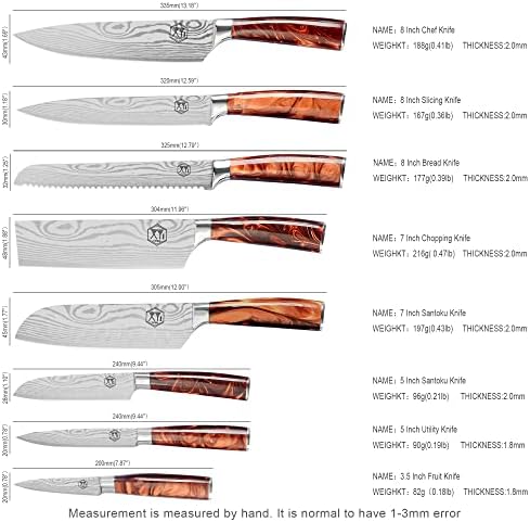 שף סכין תיק סט קפוא סרבי שף סכיני סכום סכין קילוף שירות סנטוקו חיתוך לחם נקירי סכינים עם לשאת שרוולים