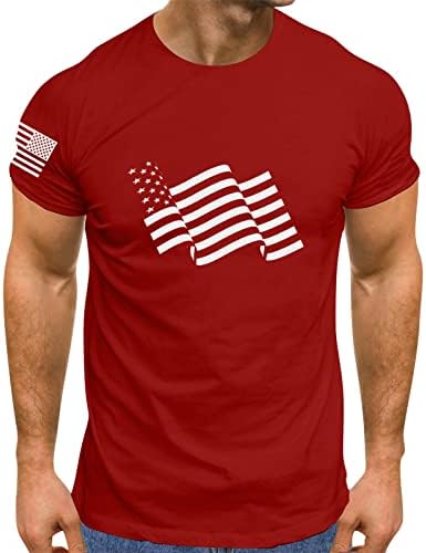 קונצרט חולצות לגברים גברים של עצמאות יום דגל הדפסת אביב / קיץ פנאי ספורט חבילה של חולצות לגברים