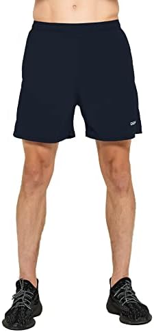 דמוזו גברים של 5 אינץ ריצה טניס מכנסיים קצרים מהיר יבש אתלטי אימון כושר מכנסיים קצרים עם כיסים