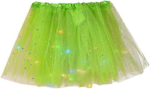 חצאיות מידי לנשים חצאית נסיכת הנורה קפלים כוכב נשים פאייטים עם הוביל טול חצאית רשת חצאית נשים חצאיות