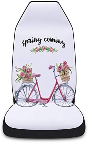 Youngkids אביב אופניים אופניים מכסים מושב מכונית הדפסה פרחונית כרית מושב קדמי אוניברסלי קדמי לרכב שטח/מכוניות/משאיות,