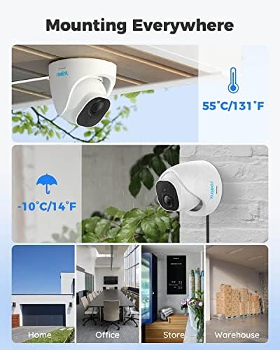 REOLINK 5MP POE Security Camera System Lundle, 8 יחידות מצלמת IP 5MP, A 8CH NVR המותקן מראש עם 2TB HDD