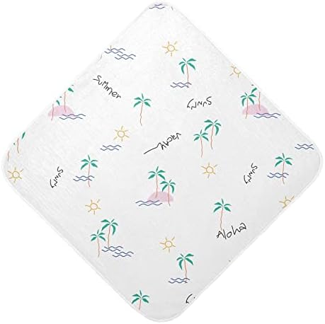 VVFELIXL מגבת ברדס לתינוקות, מגבת רחצה פעוטות של Doodle Palm Beach Sune Sunebent, מגבות תינוקות של