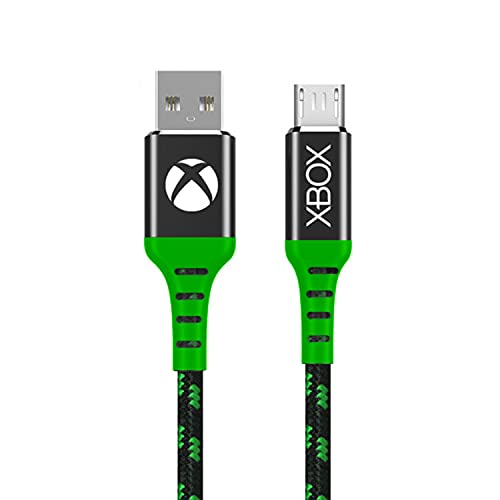 Numskull רשמי Xbox One Micro USB ניילון ניילון קלוע כבל טעינה 4M - משחק טעינה מהיר ומוביל מטען - תואם לבקר