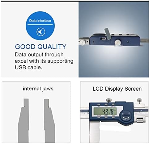 XDCHLK VERNIER CALIPER 600 ממ קליפר דיגיטלי מיקרומטר נירוסטה קליפר דיגיטלי אלקטרוני