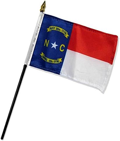 צפון קרוליינה 4 איקס 6& 34; דגל מקל שולחן