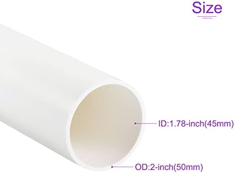 DMIOTECH ID 45 ממ OD 50M, 0.5 מ 'אורך PVC צינורות צינור קשיח שחור לצינור נוזלי, קישוט DIY