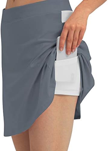 חצאית טניס קפלים של PCGAGA לנשים חצאית גולף ספורט נמתחת עם מכנסיים קצרים פנימיים כיסים חצאיות גולף לנשים, פועלת