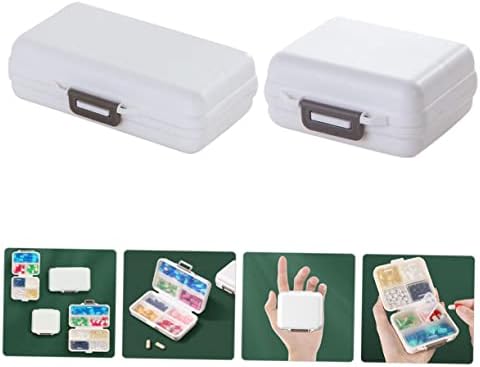 2 יחידות תיבת 7 נייד גלולת תיבת רפואה ארגונית קופסא פלסטיק ארגונית קופסא פלסטיק מיכל ארנק גלולת תיבת רפואת