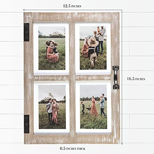 מסגרות תמונה של GLM Farmhouse, מחזיק 4 תמונות - 4x6 עם מחצלת או 5x7 קולאז