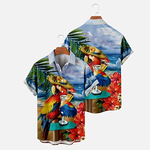 חולצות חוף קיץ לגברים 2023 3D דפוס ציור חולצה פרחונית גברים נשים פניות צווארון חולצת גברים וינטג '