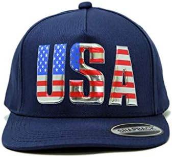 ארהב אמריקאי דגל פטריוטס כובע הצמד חזרה שטוח ברים מתכוונן נהג משאית בייסבול כובע לגברים נשים נוער ילד