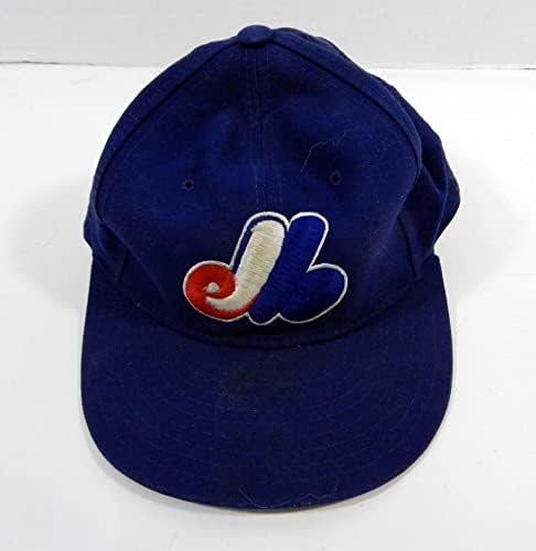 1993-95 Montreal Expos Butch Henry 27 משחק השתמש ב- Blue Hat 7.125 DP22701 - משחק כובעי MLB