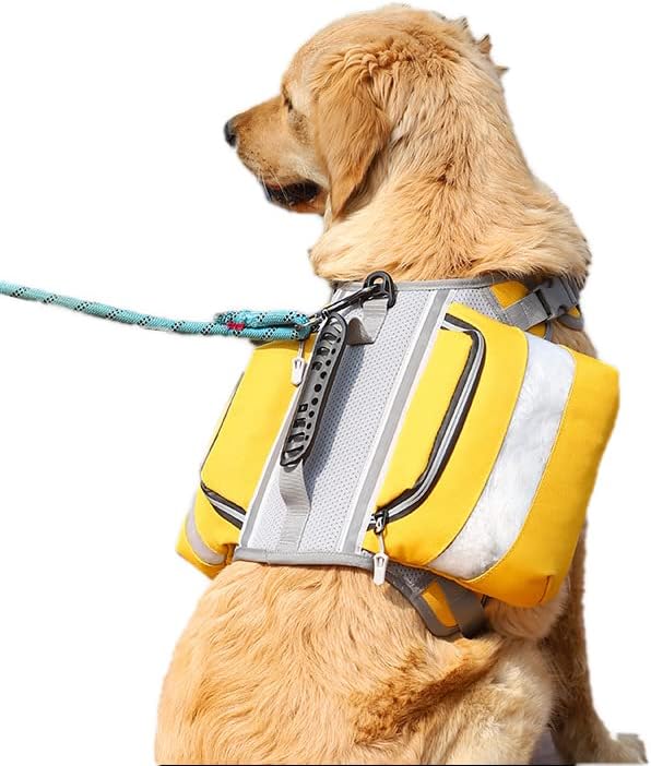 תרמילי תרמיל לכלבים ציוד חיות מחמד צא חטיפים חבילות חיית מחמד חיוניים חיוניים לרתמת רתמת כלבים רב-פונקציונלית.